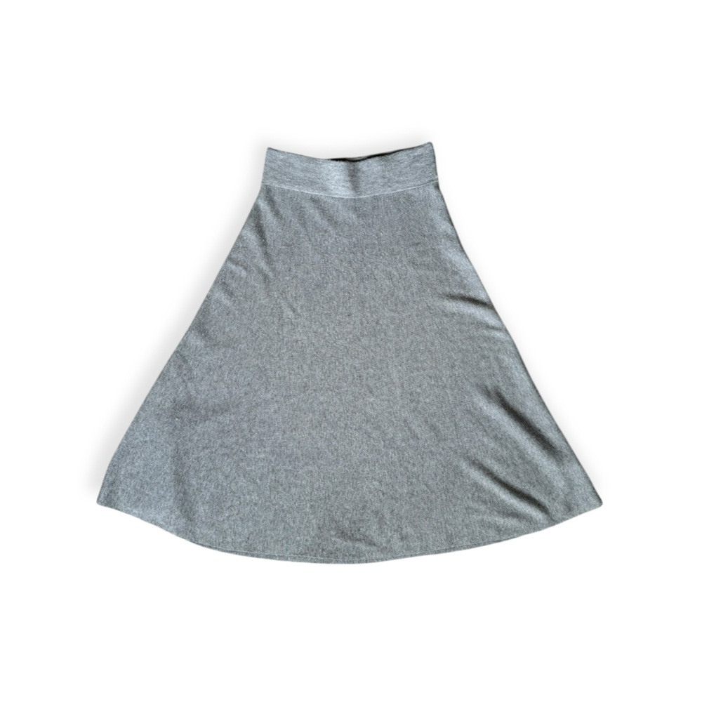 Massimo Dutti maxi gray skirt wool blend small